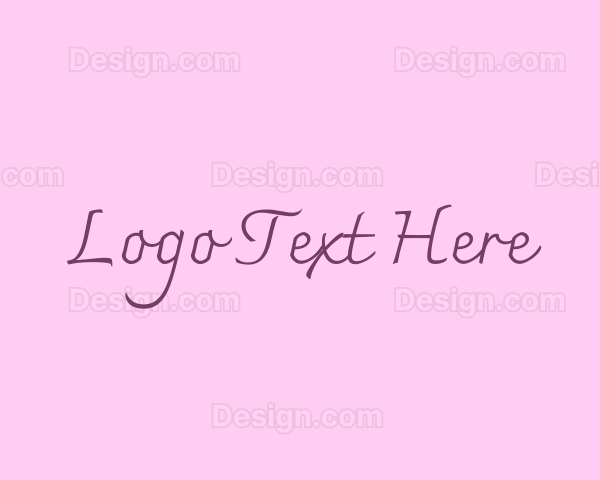 Fashion Cursive Wordmark Logo