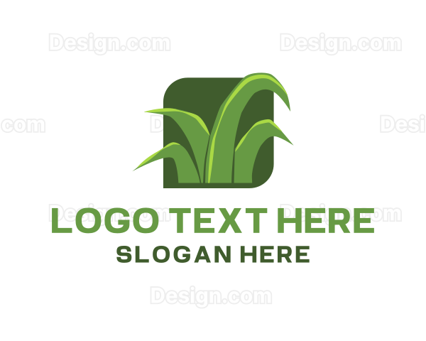 Green Grass Lawn Logo