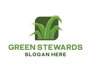 Green Grass Lawn logo design