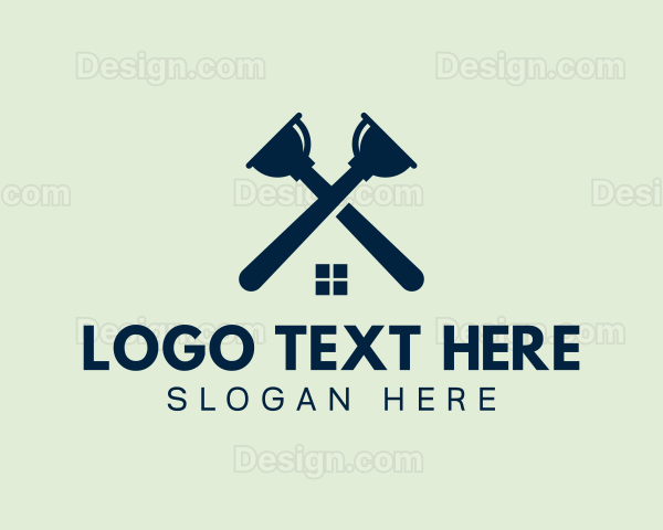 Plunger Home Plumbing Handyman Logo