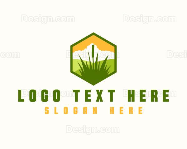 Grass Landscaping Maintenance Logo