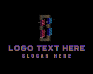 Gradient Glitch Letter I logo