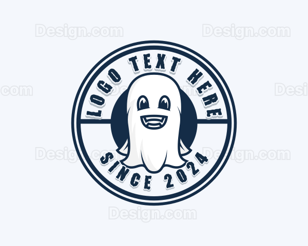 Happy Ghost Halloween Logo