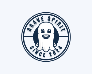 Happy Ghost Halloween logo design