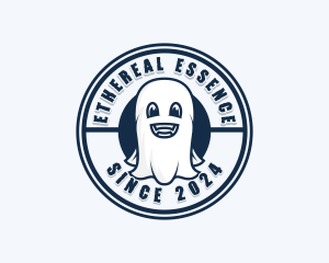 Happy Ghost Halloween logo design