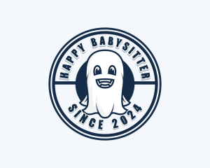 Happy Ghost Halloween logo design