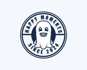 Happy Ghost Halloween logo design