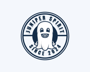 Happy Ghost Halloween logo design