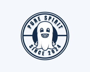 Happy Ghost Halloween logo design