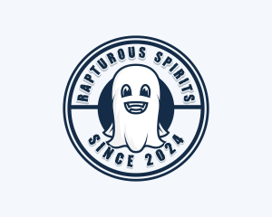 Happy Ghost Halloween logo design