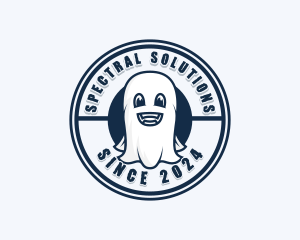 Happy Ghost Halloween logo design