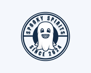 Happy Ghost Halloween logo design