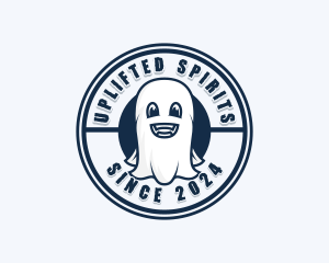 Happy Ghost Halloween logo design