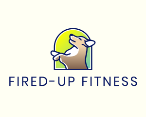 Gradient Playful Dog logo