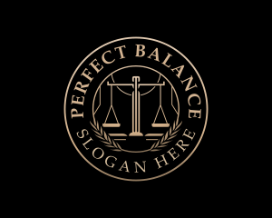 Justice Law Scale logo design