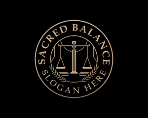 Justice Law Scale logo design