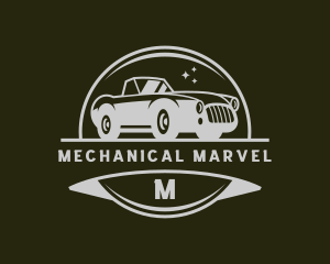 Vintage Car Mechanic logo design