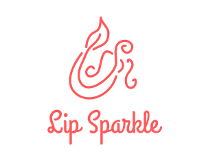 Pink Mermaid Scribble logo design