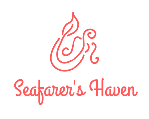 Pink Mermaid Scribble logo