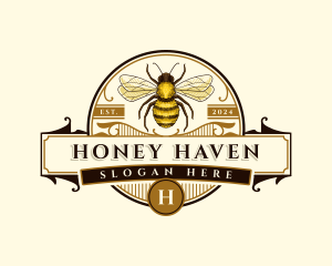 Apiculture honey Bee logo design