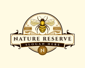 Apiculture honey Bee logo design