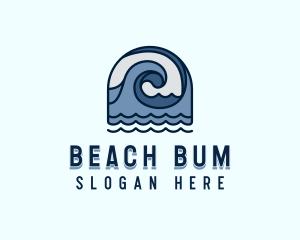 Ocean Tide Waves logo design