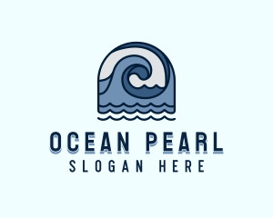 Ocean Tide Waves logo design