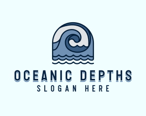 Ocean Tide Waves logo design