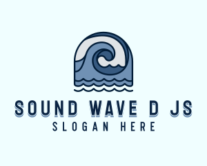 Ocean Tide Waves logo design