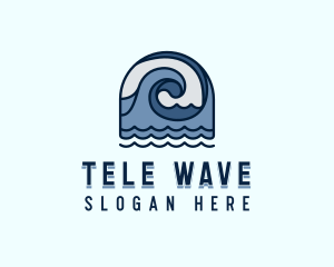 Ocean Tide Waves logo design