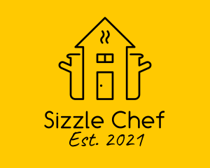 Minimalist Home Cook logo design