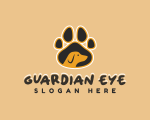 Dog Paw Grooming Logo