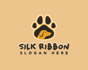 Dog Paw Grooming Logo