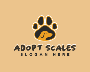 Dog Paw Grooming logo design