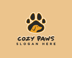 Dog Paw Grooming logo design