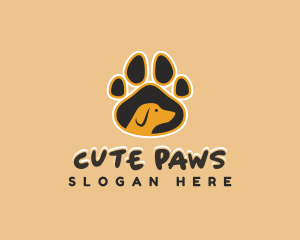 Dog Paw Grooming logo design