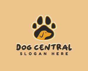 Dog Paw Grooming logo design