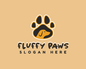 Dog Paw Grooming logo design