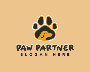 Dog Paw Grooming logo design