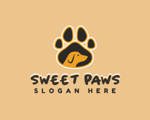 Dog Paw Grooming logo design