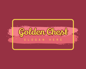 Golden Cosmetics Business logo design