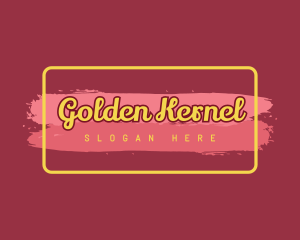 Golden Cosmetics Business logo design