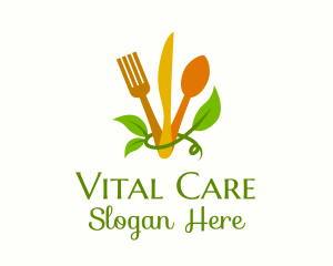 Cutlery Leaf Vine logo
