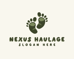 Human Barefoot Footprints  logo design