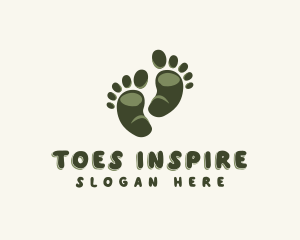 Human Barefoot Footprints  logo