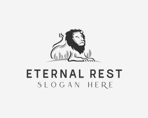 Resting Lion Wildlife logo design