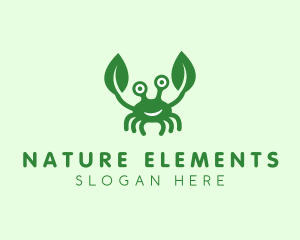 Natural Leaf Crab logo design