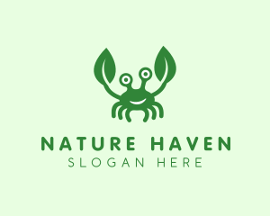 Natural Leaf Crab logo design