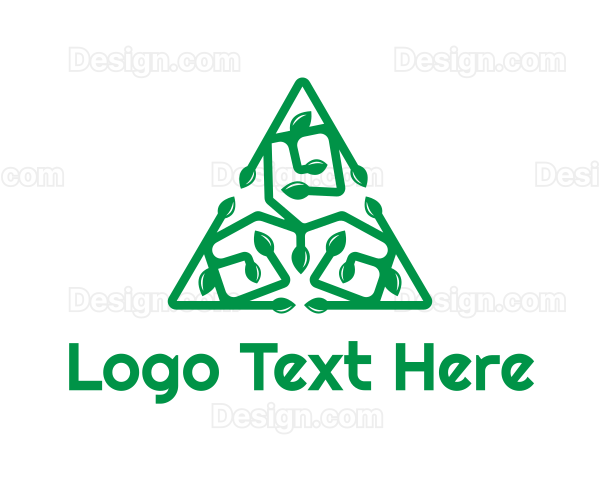 Green Triangular Vines Logo