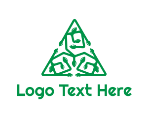 Green Triangular Vines logo design